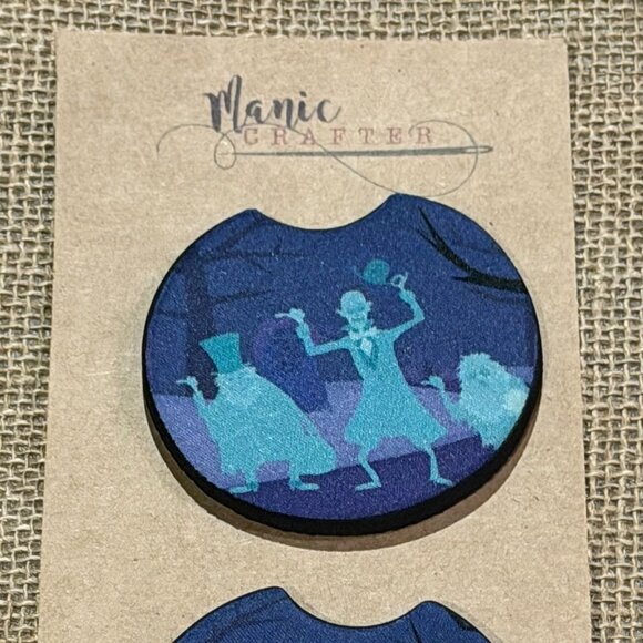 Three Ghost- Sublimated Car Coasters - Picture 2 of 3